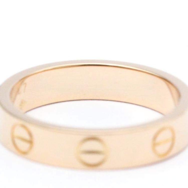 Pre Owned Cartier Love 18K Rose Gold Ring EU 47