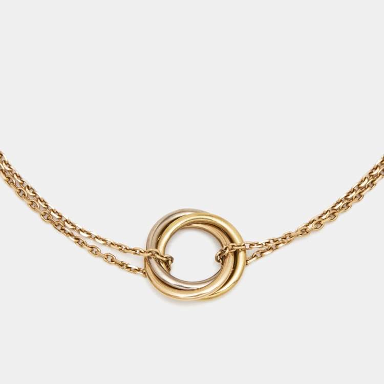 Pre Owned Cartier Trinity De Cartier 18k Three Tone Gold Bracelet