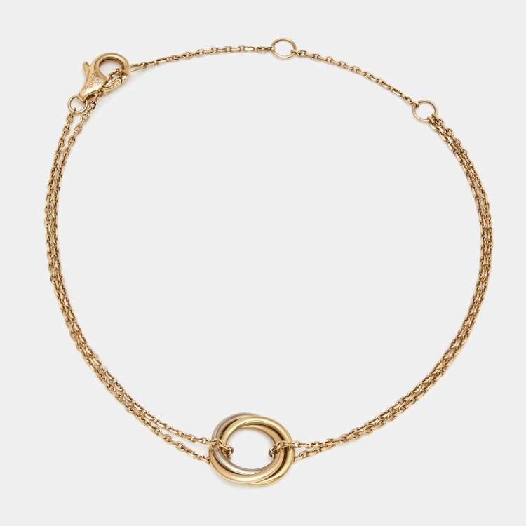 Pre Owned Cartier Trinity De Cartier 18k Three Tone Gold Bracelet