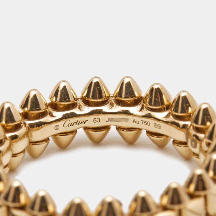 Pre Owned Cartier Clash de Cartier 18k Rose Gold Ring Size 53