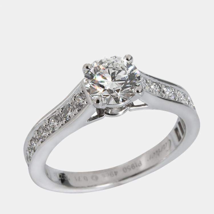 Cartier 1895 Diamond Engagement Ring in Platinum G VS1 1 CTW