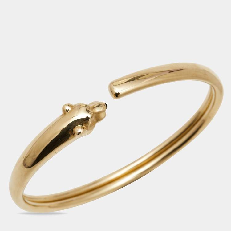 Cartier 18K Yellow Gold Panthere Bangle Bracelet