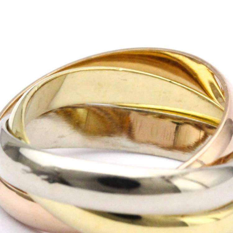 Pre Owned Cartier Les Must de Cartier 18K Yellow Rose and White Gold Ring EU 51