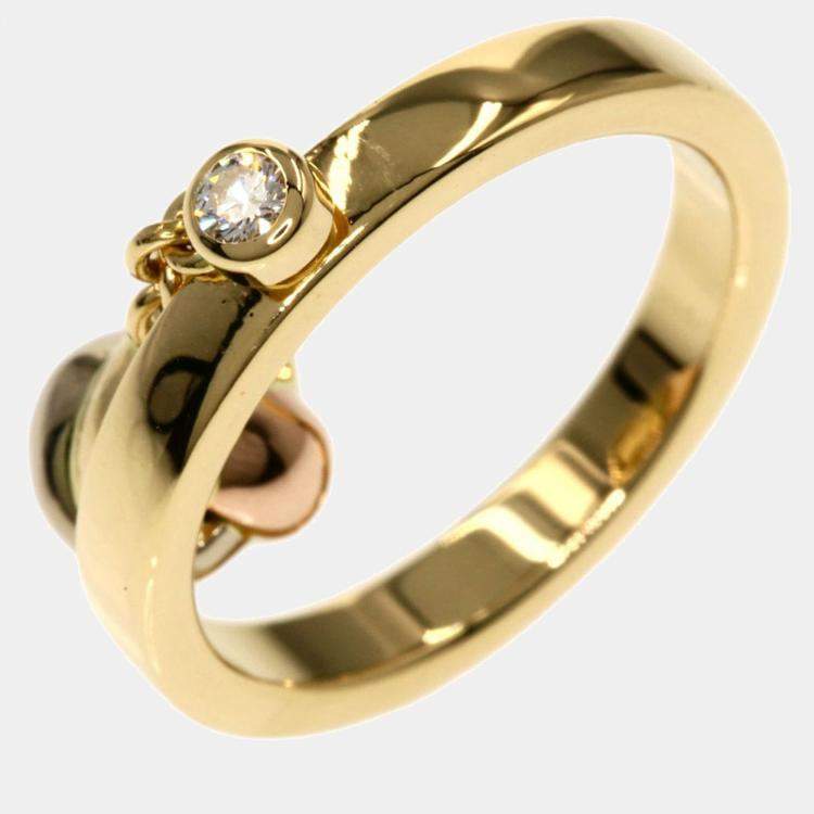 Cartier 15 Diamond Trinity Ring 18K Rose Gold/18K White Gold/18K Yellow Gold mm