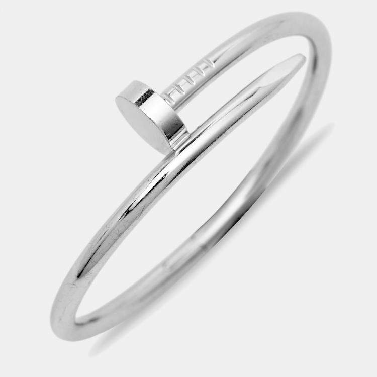 مملوكة مسبقًا Cartier Juste Un Clou 18k White Gold Bracelet 15