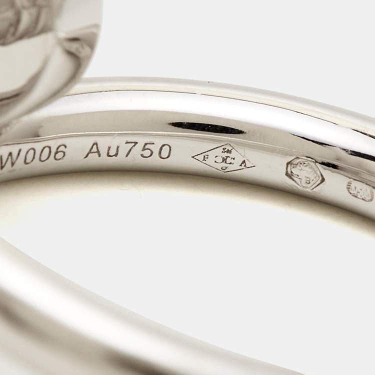 Pre Owned Cartier Juste un Clou 18K White Gold Ring Size 51