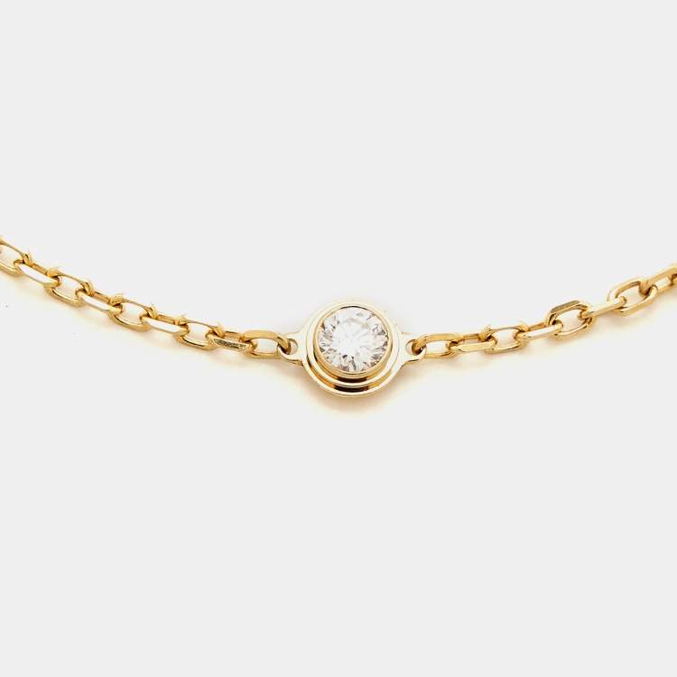 مملوكة مسبقًا Cartier D'Amour Diamond 18k Yellow Gold Small Model Bracelet