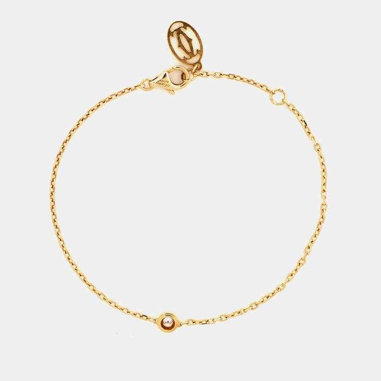 مملوكة مسبقًا Cartier D'Amour Diamond 18k Yellow Gold Small Model Bracelet