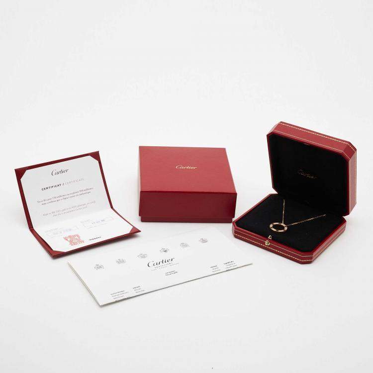 مملوكة مس�بقًا Cartier Love Diamonds 18k Rose Gold Pendant Necklace