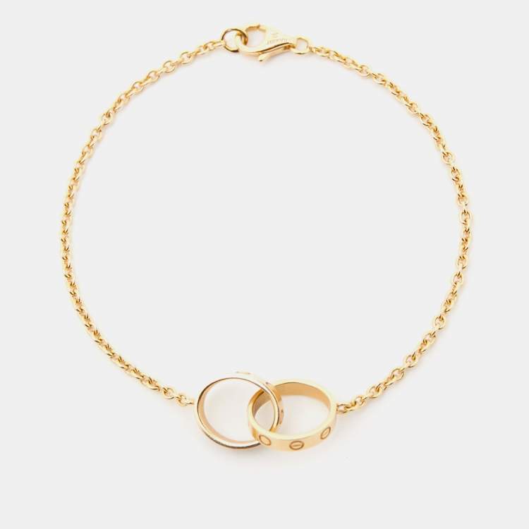 مملوكة مسبقًا Cartier Love Interlocking Loops 18k Yellow Gold Bracelet