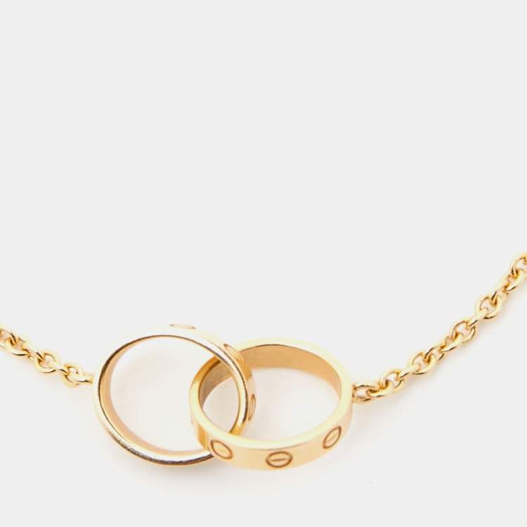 مملوكة مسبقًا Cartier Love Interlocking Loops 18k Yellow Gold Bracelet