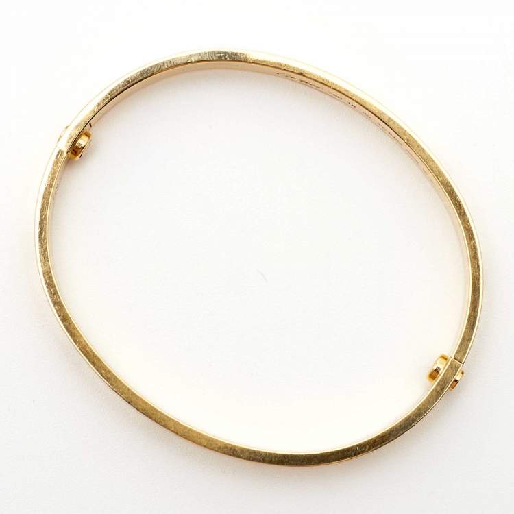 Pre Owned Cartier Love 18k Yellow Gold Bracelet 18