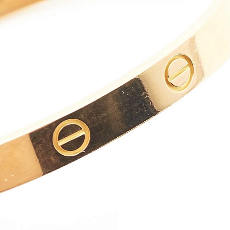 Pre Owned Cartier Love 18k Yellow Gold Bracelet 18