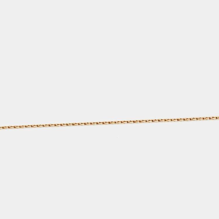 Pre Owned Cartier D'Amour Diamond 18k Rose Gold XS Model Necklace