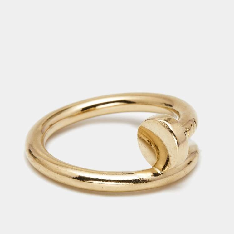 Pre Owned Cartier Juste Un Clou 18k Yellow Gold Ring Size 57