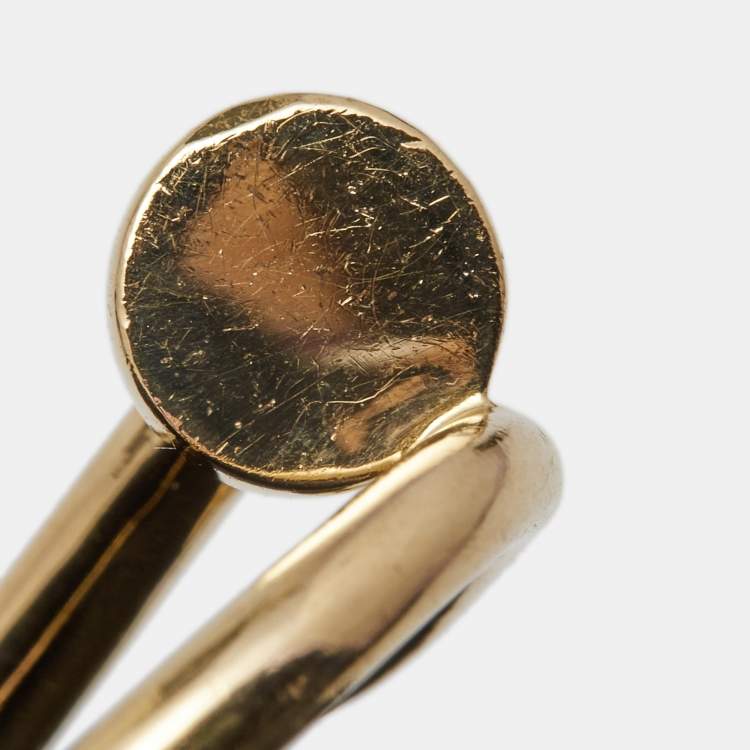 Pre Owned Cartier Juste Un Clou 18k Yellow Gold Ring Size 57