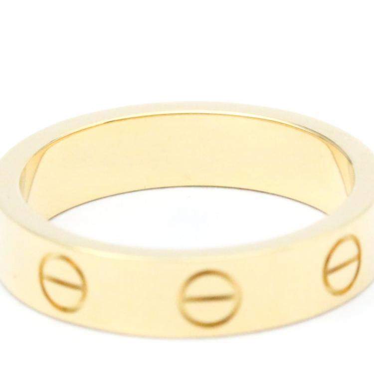 مملوكة مسبقًا Cartier Love 18K Yellow Gold Diamond Ring EU 48