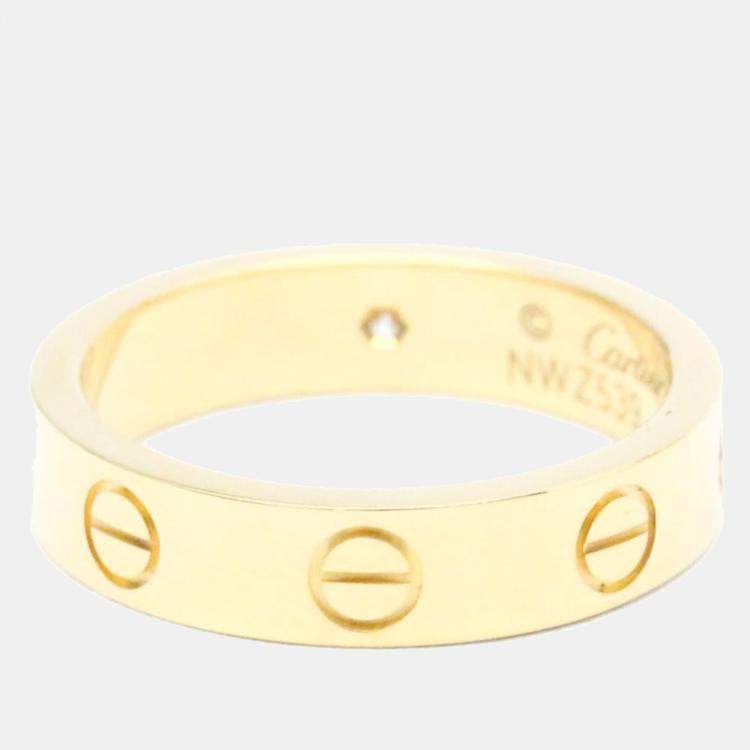 مملوكة مسبقًا Cartier Love 18K Yellow Gold Diamond Ring EU 48