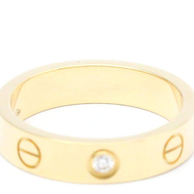 مملوكة مسبقًا Cartier Love 18K Yellow Gold Diamond Ring EU 48