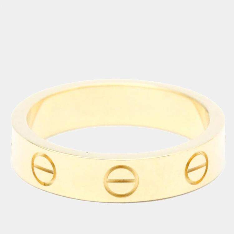 مملوكة مسبقًا Cartier Love 18K Yellow Gold Diamond Ring EU 48