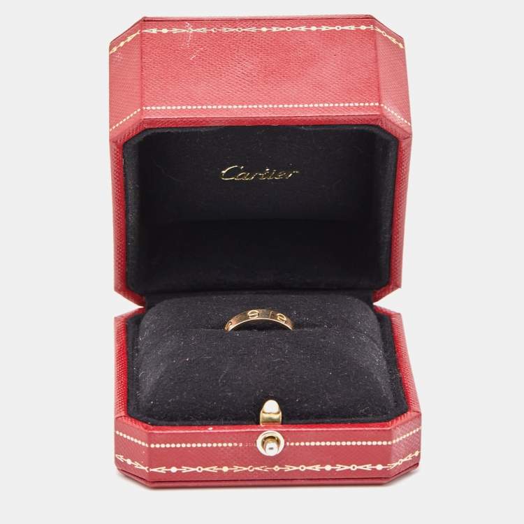 Pre Owned Cartier Love 18k Yellow Gold Wedding Band Ring Size 53