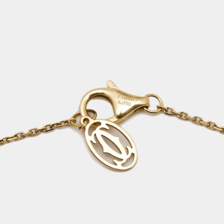Pre Owned Cartier D'Amour Diamond 18k Yellow Gold XS Model Bracelet