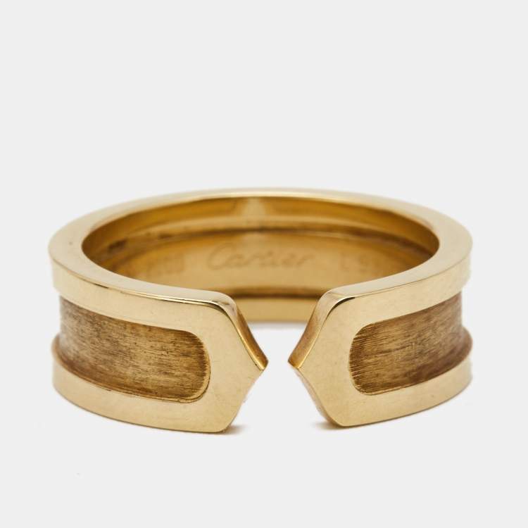 مملوكة مسبقًا Cartier C De Cartier 18k Yellow Gold Ring Size 51