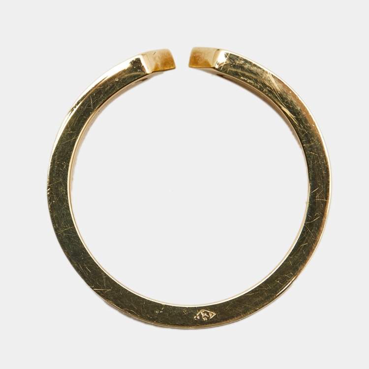 مملوكة مسبقًا Cartier C De Cartier 18k Yellow Gold Ring Size 51