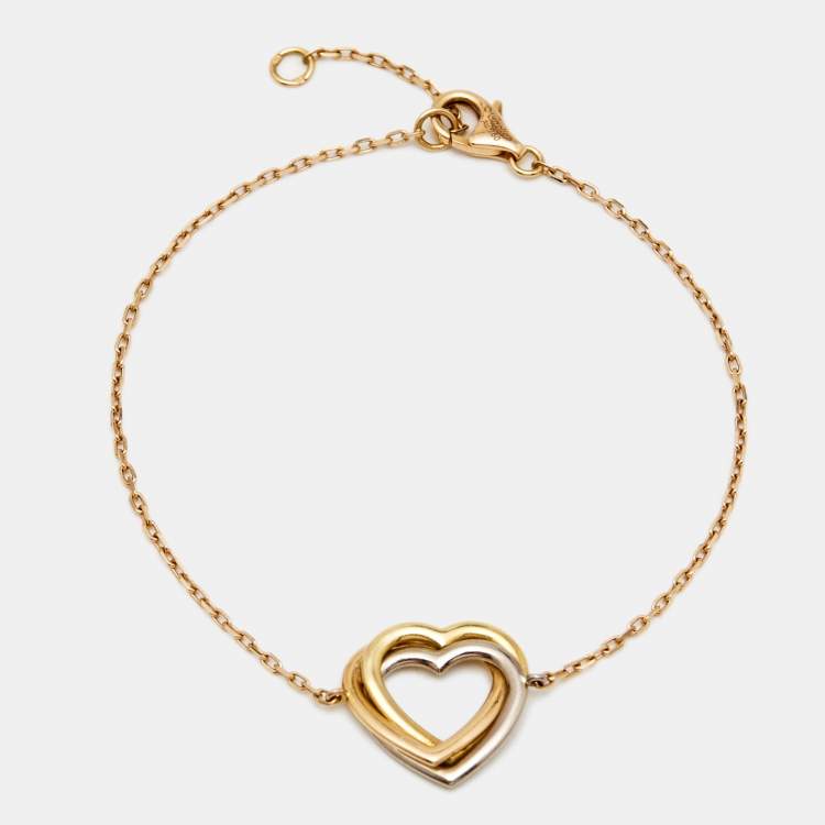 Cartier Trinity de Cartier Heart 18k Three Tone Gold Bracelet