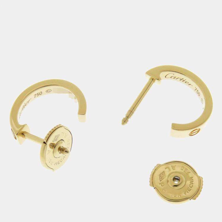 Pre Owned Cartier Love 18K Yellow Gold Earrings