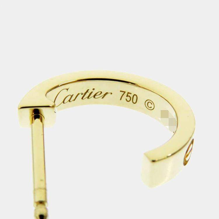 Pre Owned Cartier Love 18K Yellow Gold Earrings