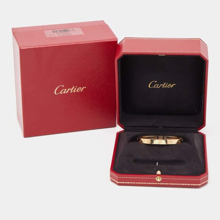 Pre Owned Cartier Love 18k Yellow Gold Bracelet 16