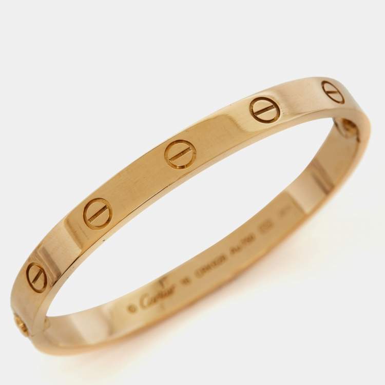 Pre Owned Cartier Love 18k Yellow Gold Bracelet 16