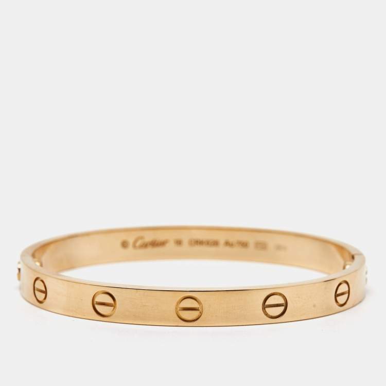 Pre Owned Cartier Love 18k Yellow Gold Bracelet 16