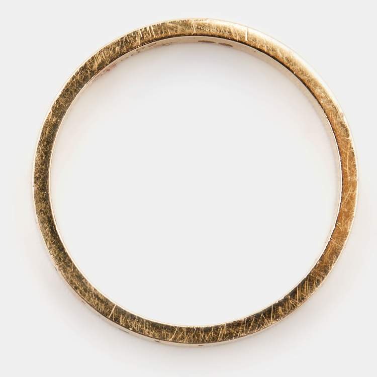مملوكة مسبقًا Cartier Love 18k Rose Gold Wedding Band Ring Size 52