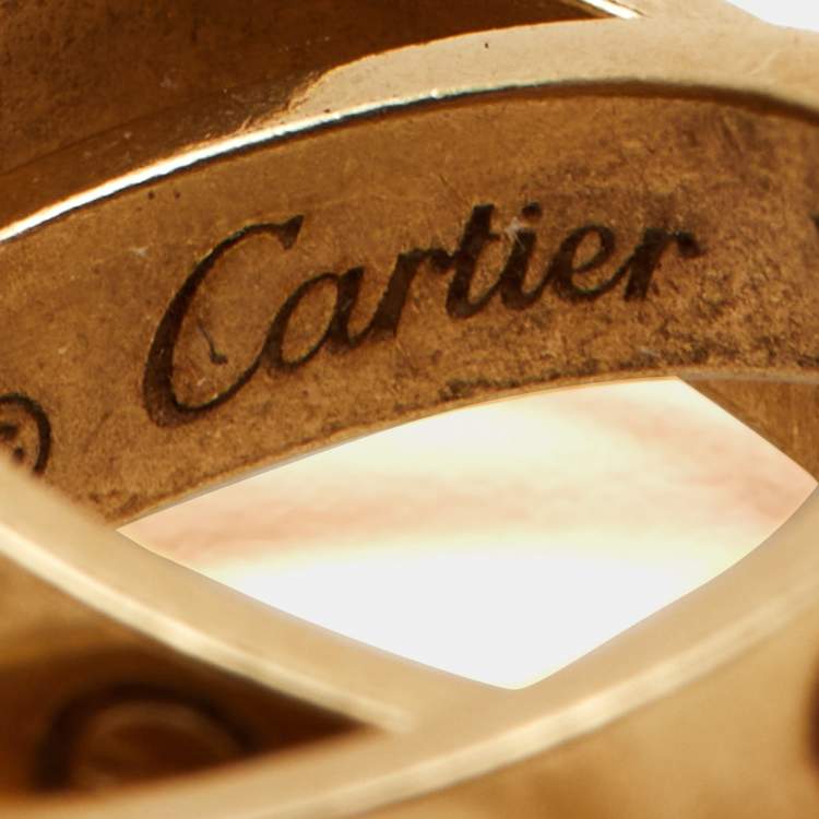 Pre Owned Cartier Love Interlocking Loops 18k Yellow Gold Necklace