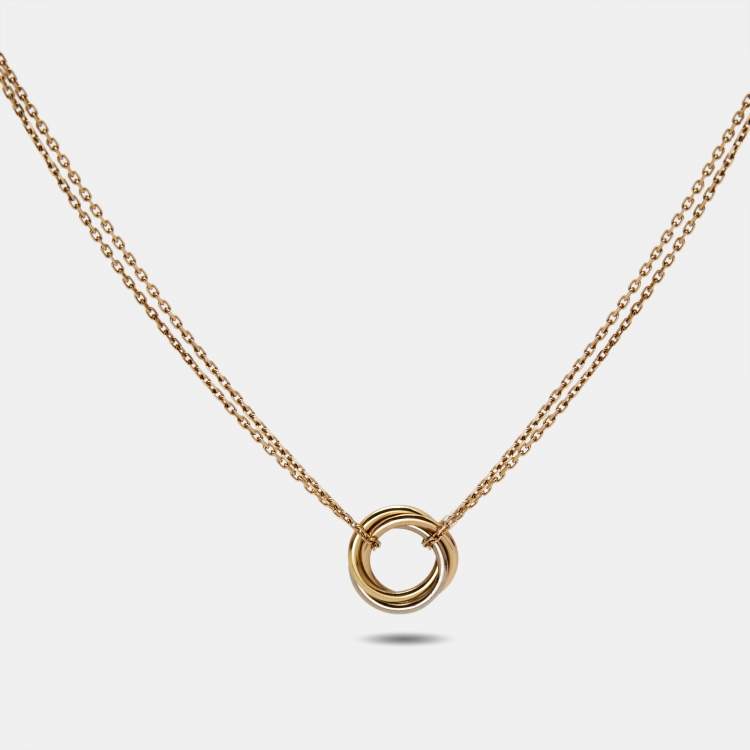 مملوكة مسبقًا Cartier Trinity 18K Three Tone Gold Necklace