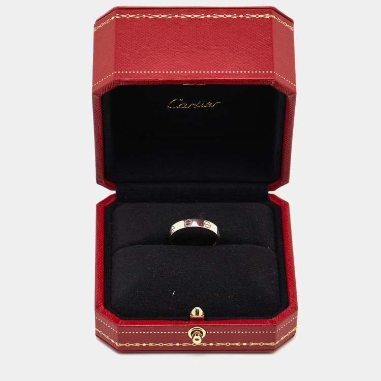 مملوكة مسبقًا Cartier Love 18k White Gold Wedding Band Ring Size 53