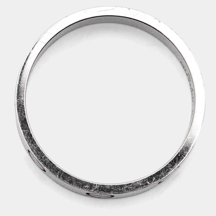 مملوكة مسبقًا Cartier Love 18k White Gold Wedding Band Ring Size 53