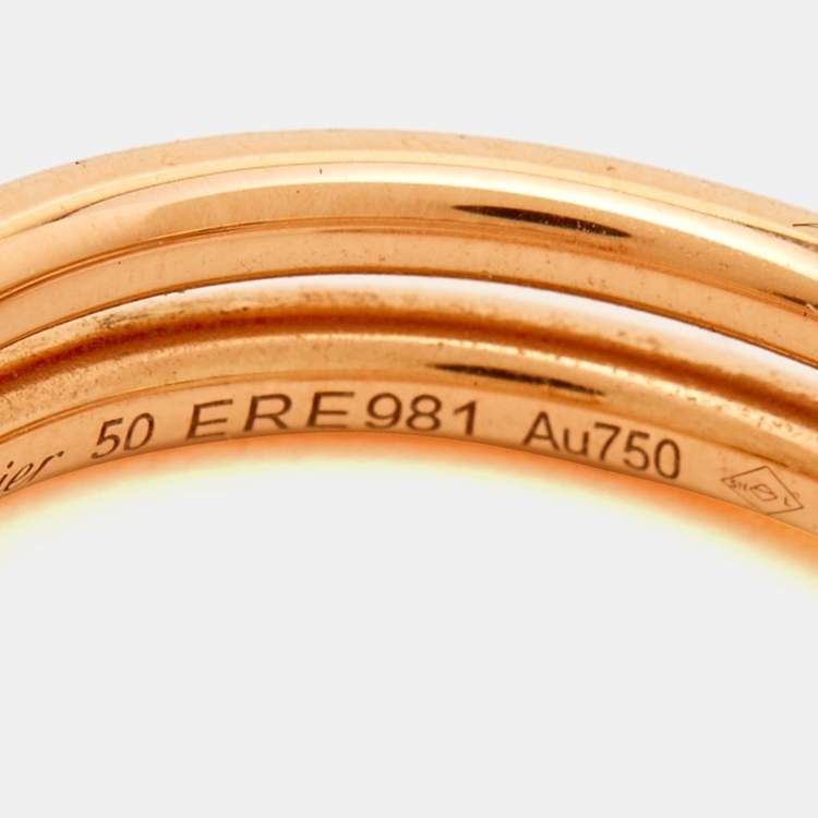 Pre Owned Cartier Juste Un Clou Diamonds 18k Rose Gold Ring Size 50