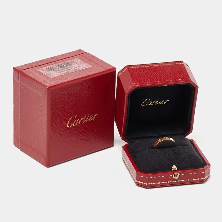 مملوكة مسبقًا Cartier Love 18k Yellow Gold Wedding Band Ring Size 62