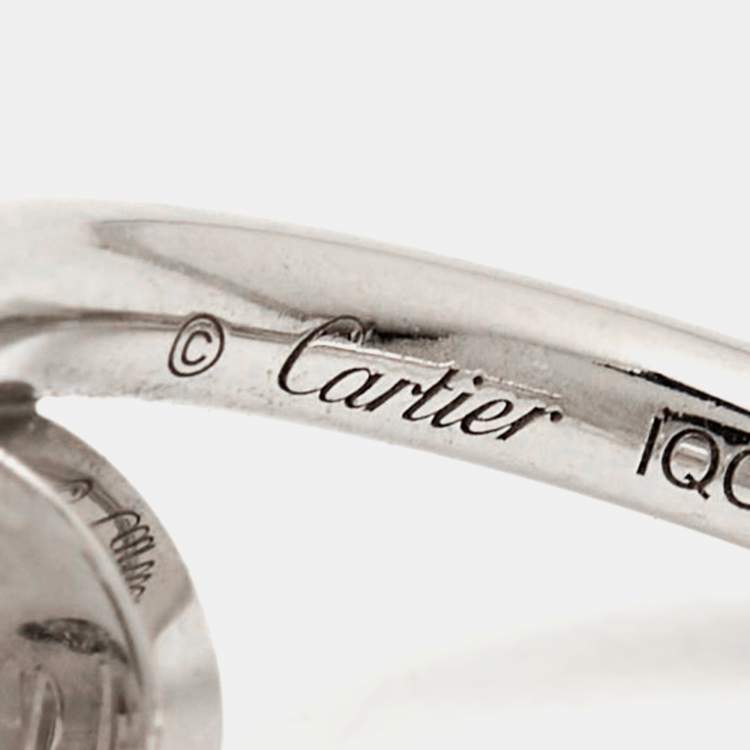 Pre Owned Cartier Juste Un Clou 18k White Gold Earrings