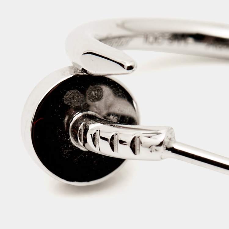 Pre Owned Cartier Juste Un Clou 18k White Gold Earrings