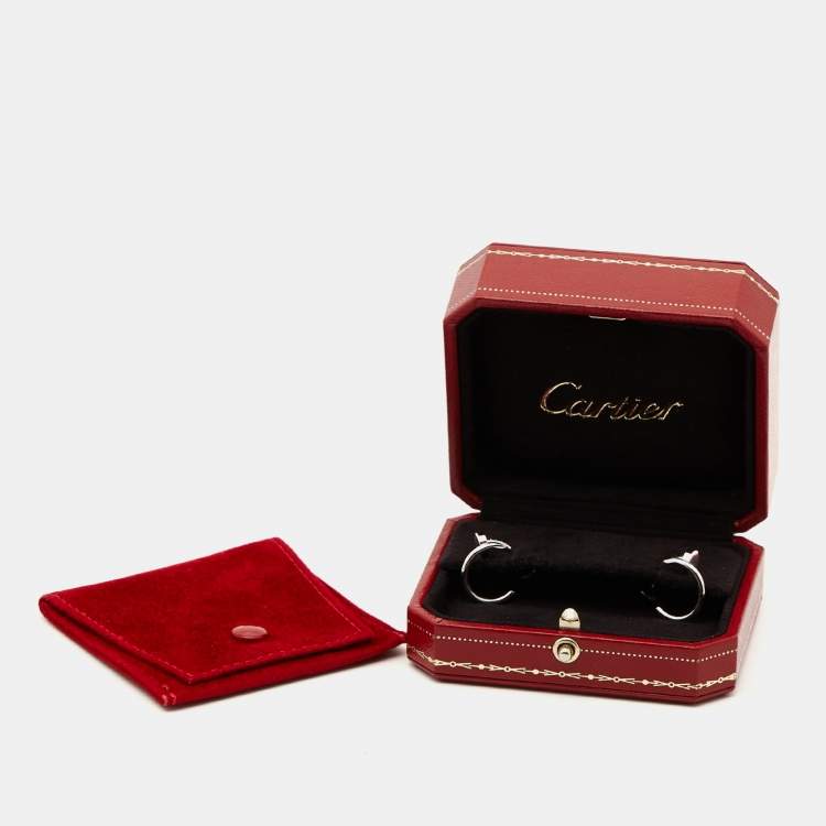 Pre Owned Cartier Juste Un Clou 18k White Gold Earrings
