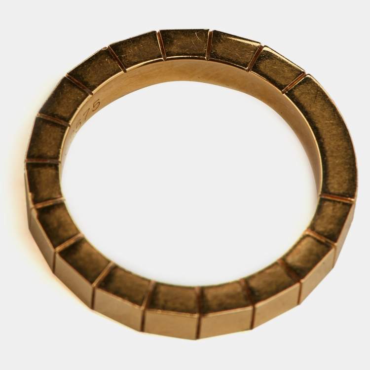 Pre Owned Cartier Lanieres 18K Yellow Gold Ring Size 48