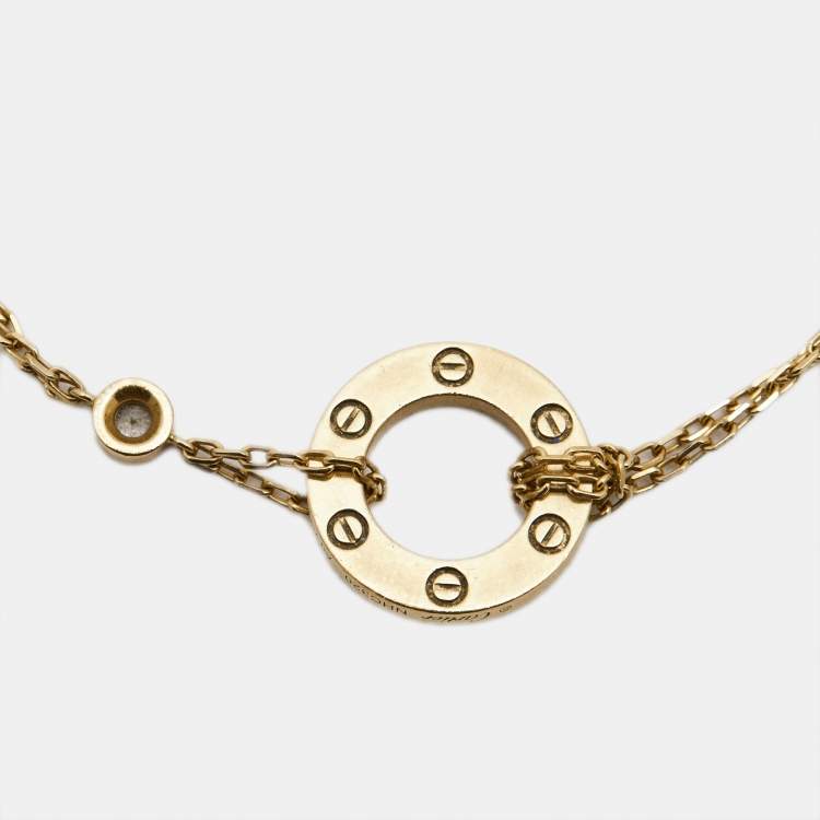 مملوكة مسبقًا Cartier Love Diamond 18k Yellow Gold Bracelet