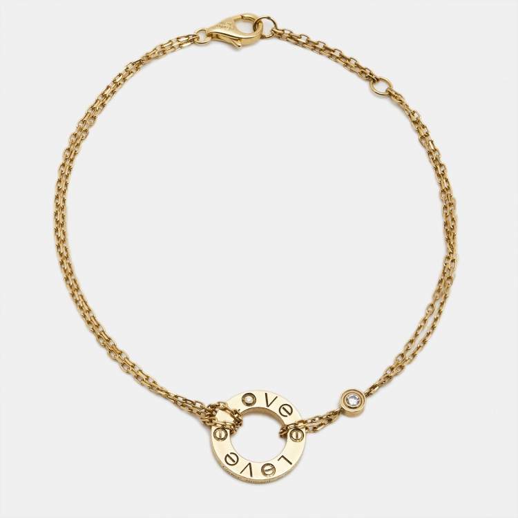 مملوكة مسبقًا Cartier Love Diamond 18k Yellow Gold Bracelet