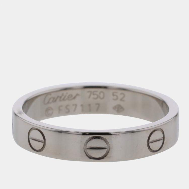 Cartier Love 18K White Gold Ring EU 52 Cartier TLC