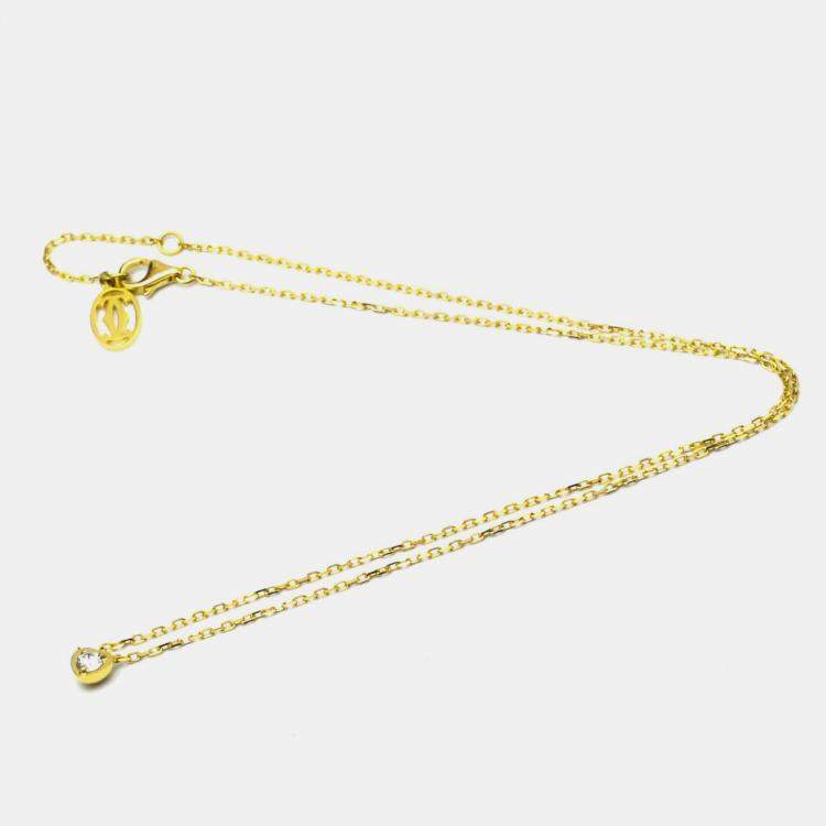 Pre Owned Cartier Diamants Légers 18K Yellow Gold Diamond Necklace