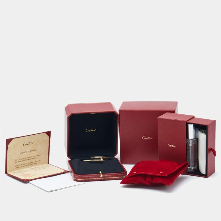 Pre Owned Cartier Juste Un Clou 18k Yellow Gold Bracelet 16